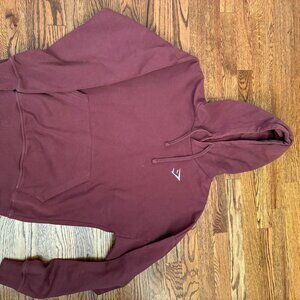 GymShark Crest oversized hoodie in Impact Burgandy